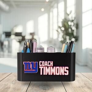 Personalized New York Giants Desk Organizer, Giants Gift, Giants Office Gift